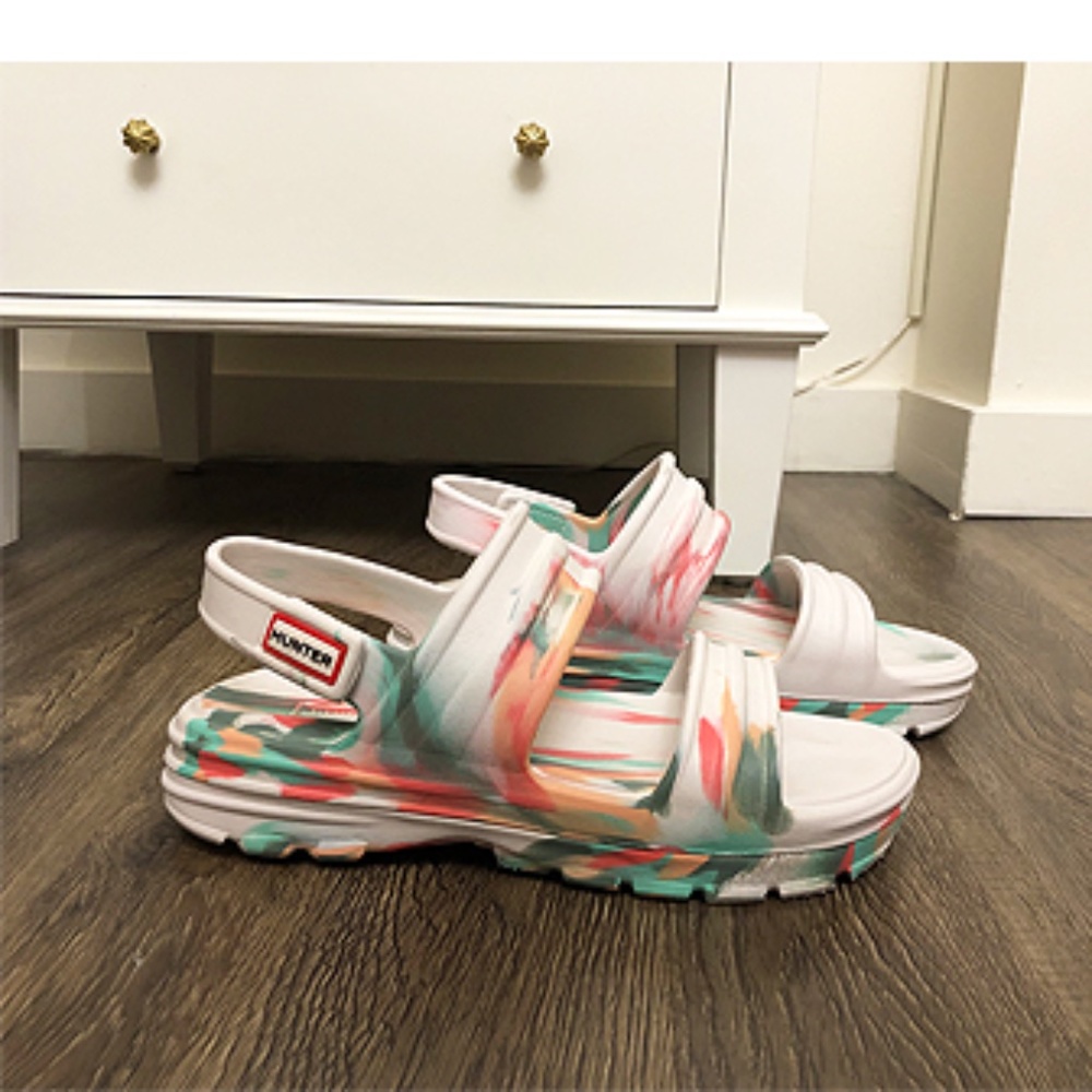 Hunter Bloom Algae Marble Sandal